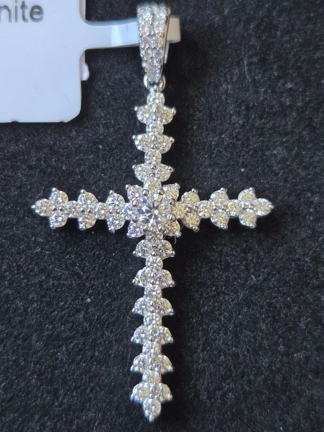 Moissanite Cross Pendant 0.94 CT - photo 3