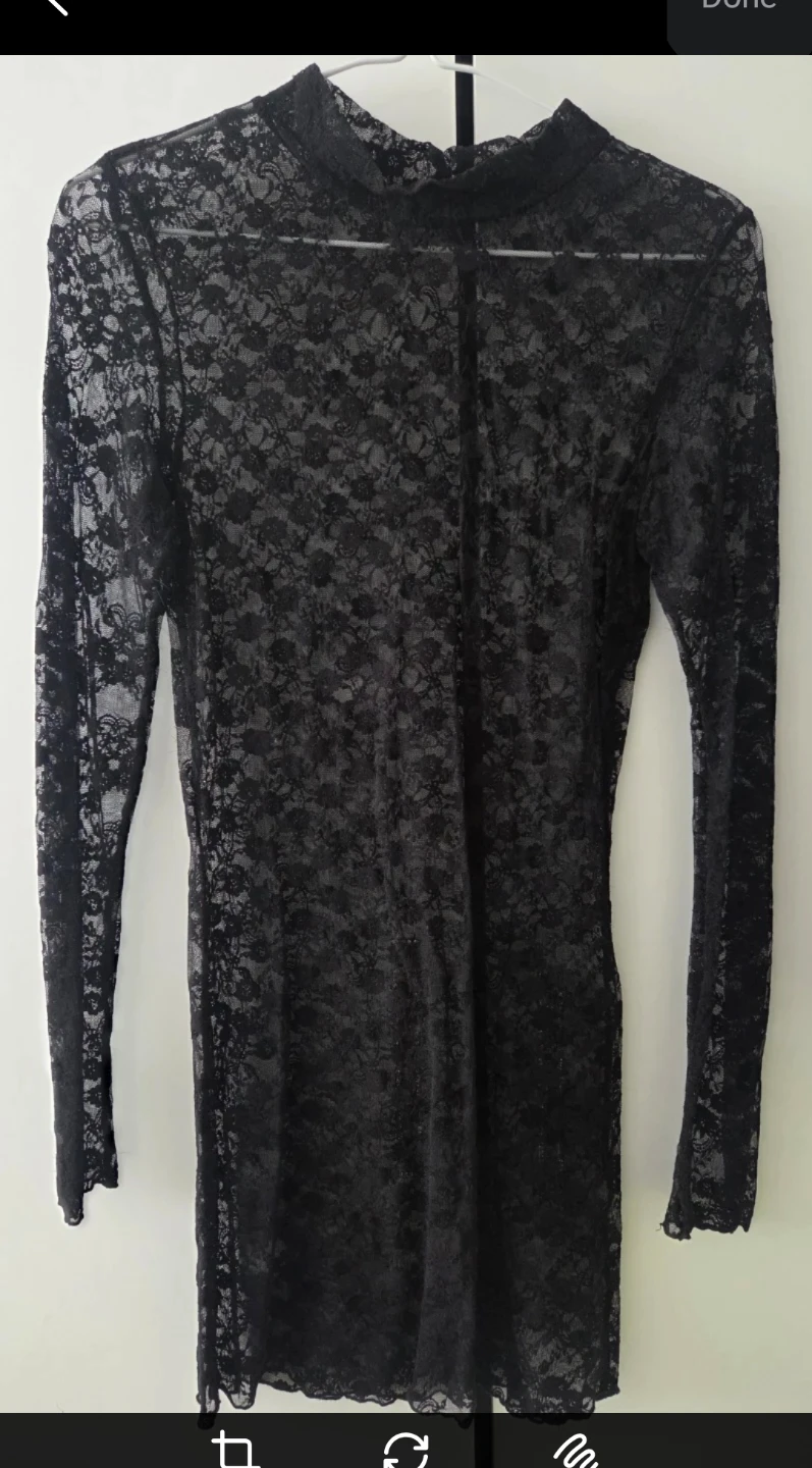 Black Lace Long Sleeve Dress - photo 2