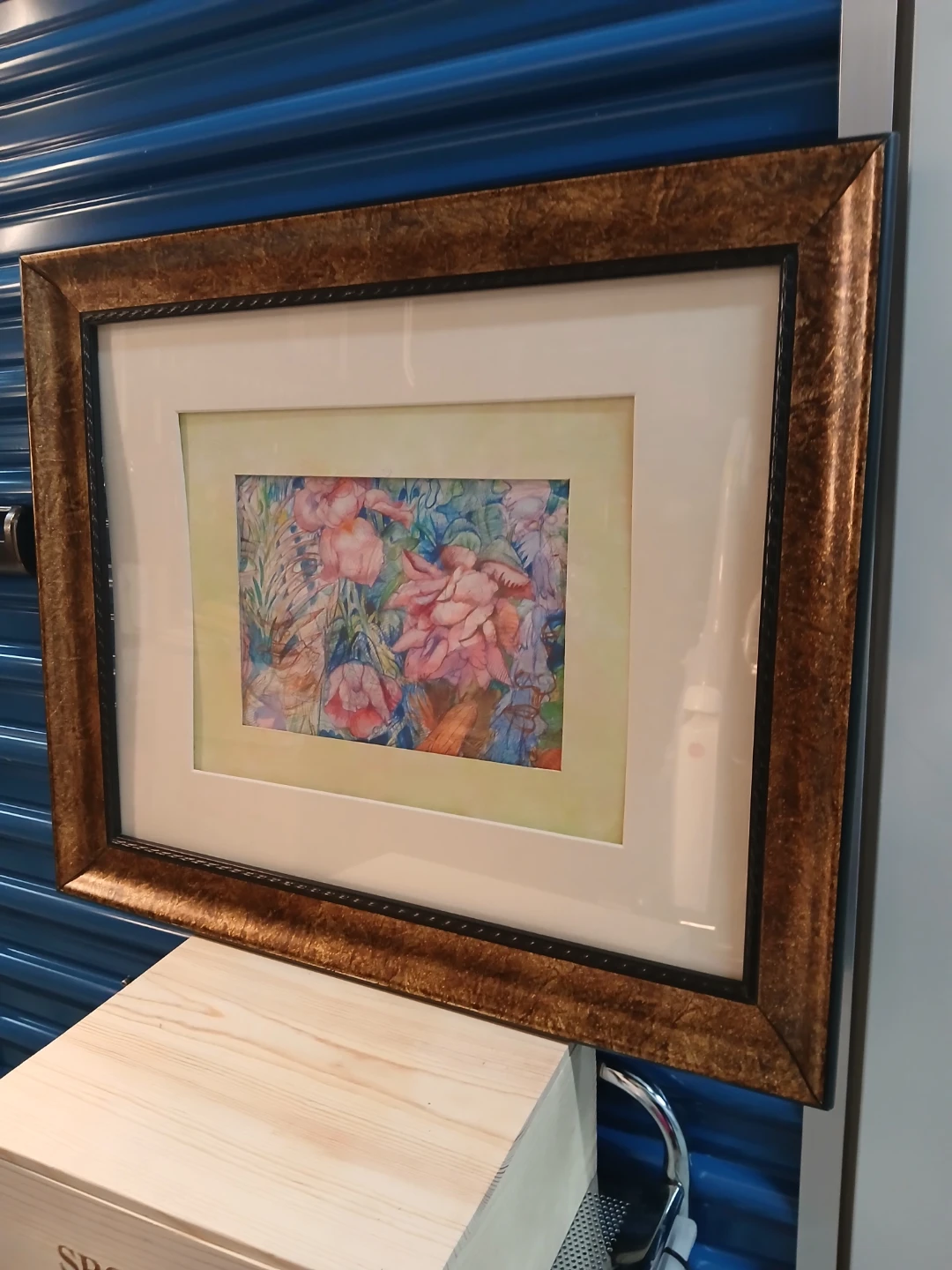 Amanti Framed Abstract Floral Art drawing