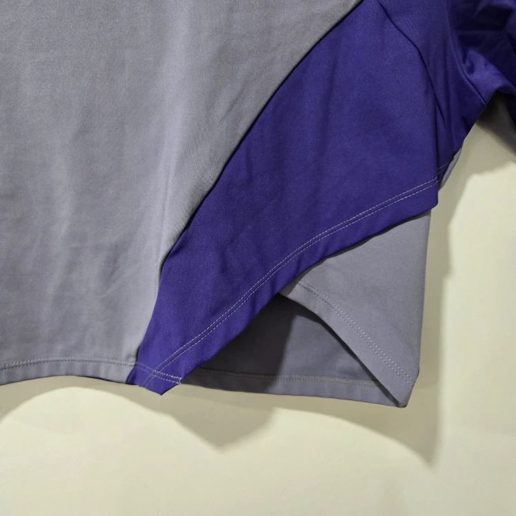 Gymshark Purple and Blue Colourblock Asymmetric Crop Top - photo 3