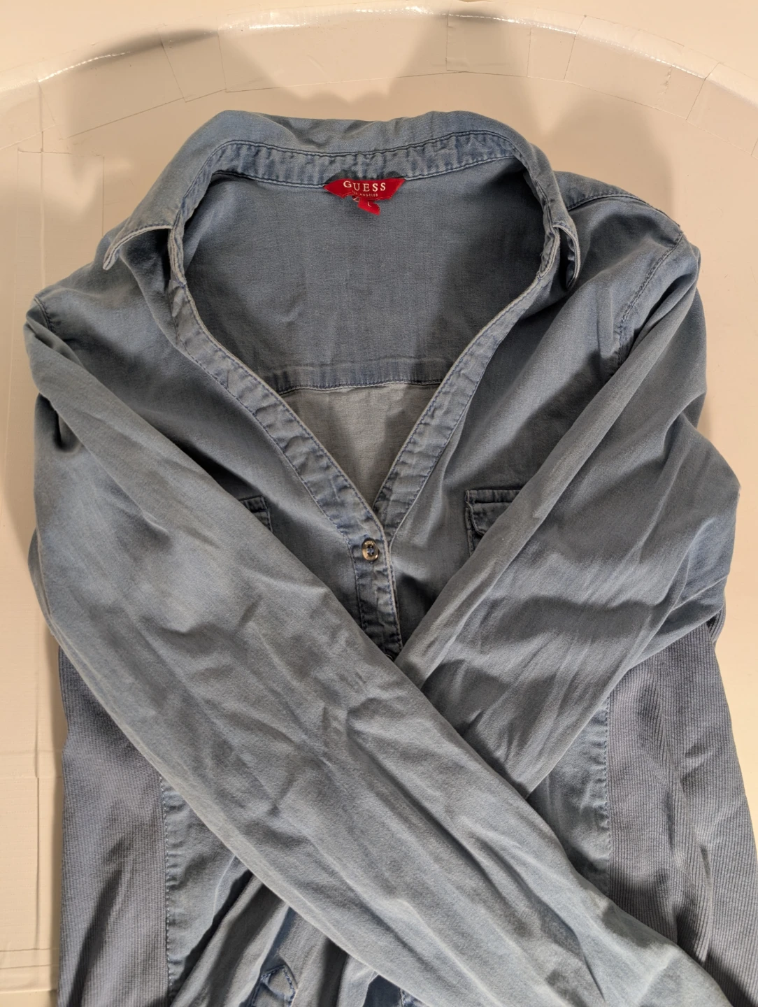 Denim Style Long Sleeve Shirt | Guess - S: L/G - photo 4