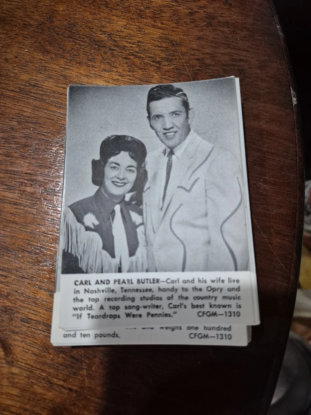 Carl and Pearl Butler Record Discography CFGM-1310