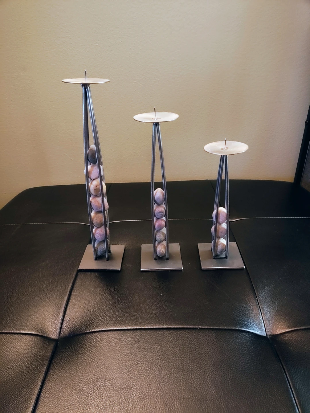 Festa & Co Candleholders – Signed – Glen Ellen, CA – Set of 3