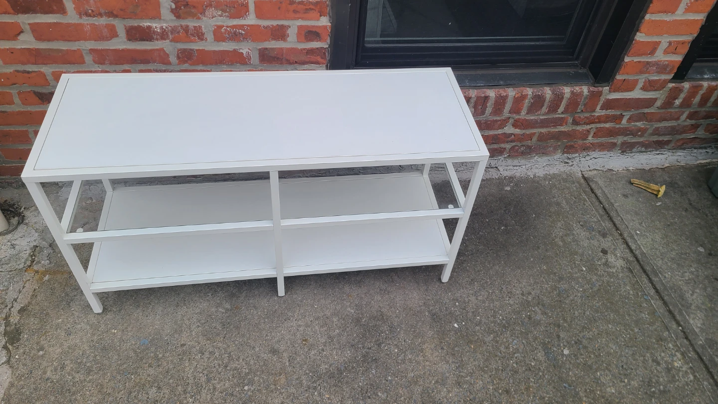 White TV Stand/Console Table - photo 3