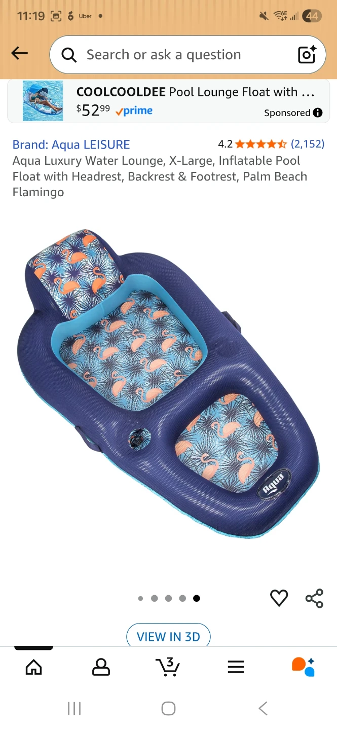 Aqua Luxury Water Lounge - X-Large Inflatable Pool Float - photo 2