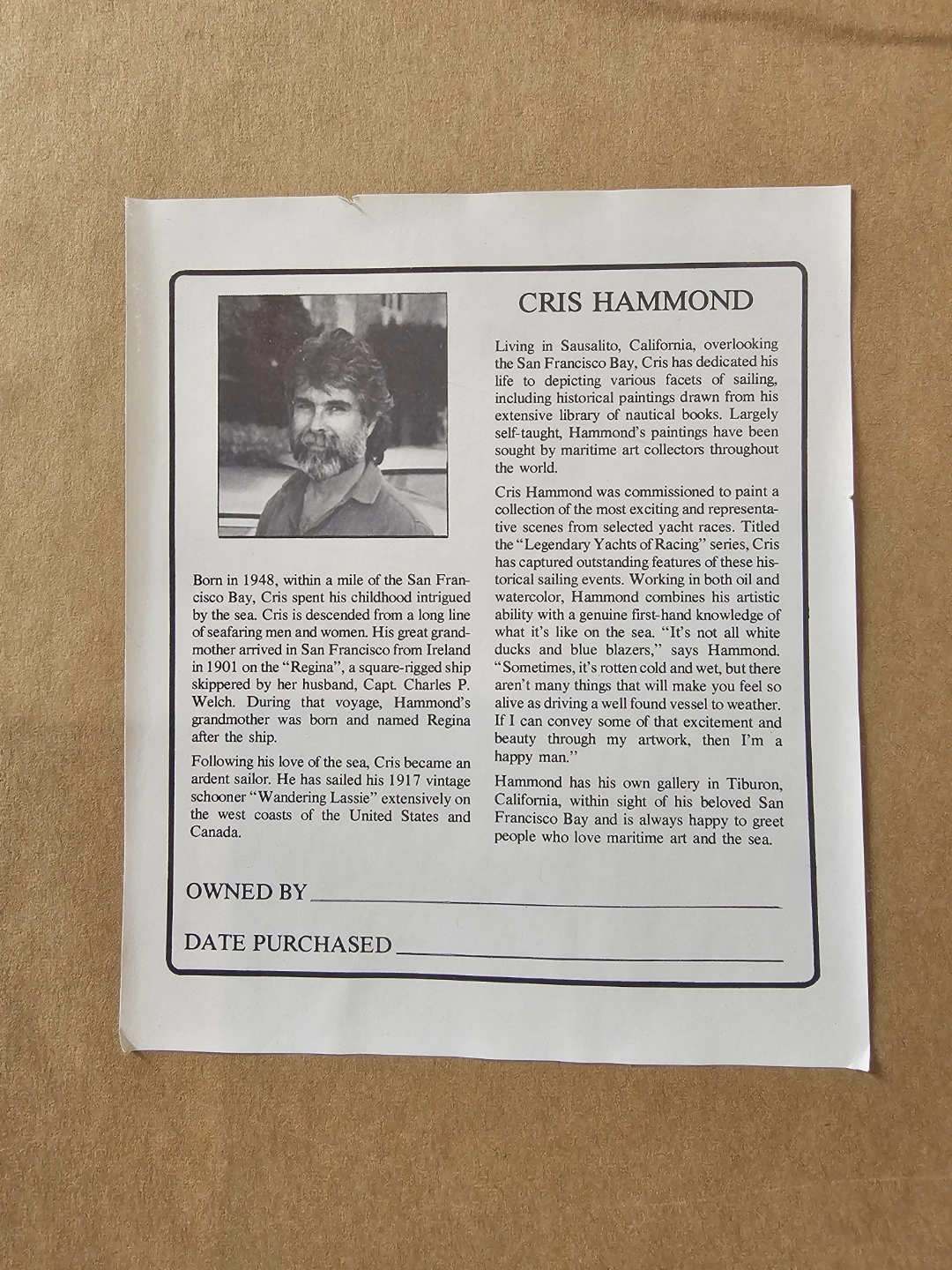 Framed Cris Hammond Print - Legendary Yachts of Racing - photo 5