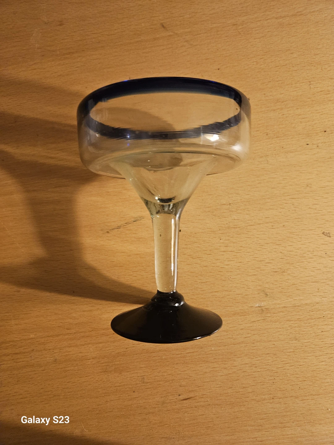 Blue Rim Margarita Glass - photo 4