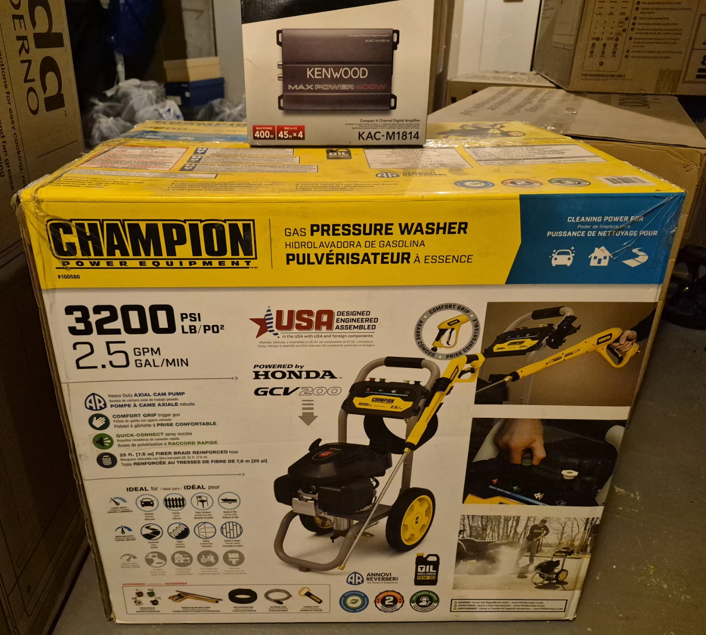 NEW Champion 3200 psi 2.5 gpm Gas Pressure Washer w/ Honda - photo 2