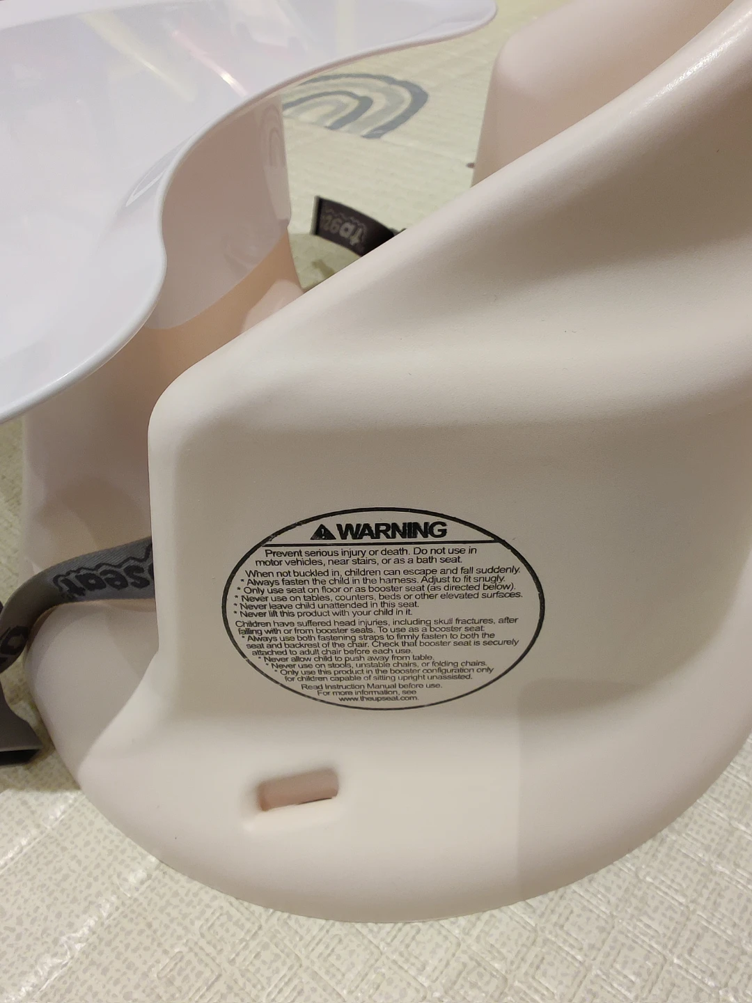 Pink Upseat Baby Chair with Tray - photo 2