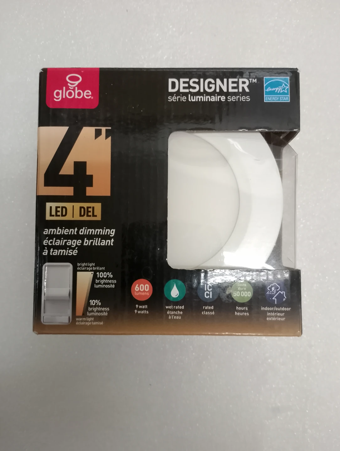 BNIB!!!Globe Electric 4" LED DEL Lighting Kit