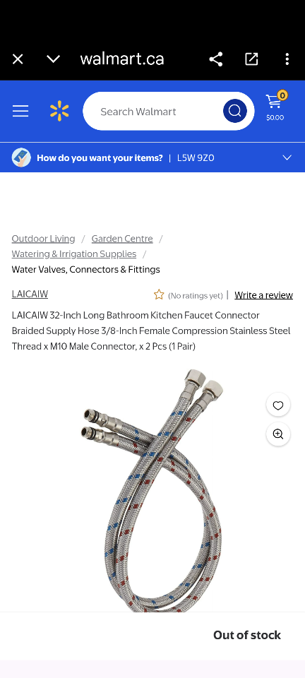 LAICAIW 32-Inch Faucet Connector Supply Hoses - 2 Pcs