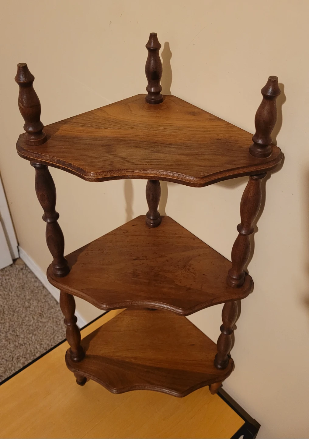 3 Tier Corner Whatnot Stand - photo 2
