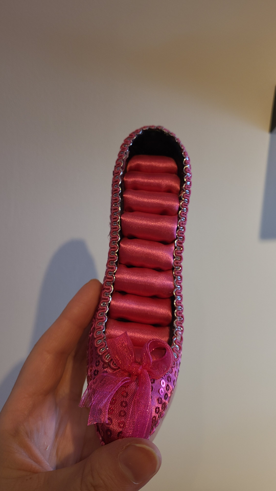 Pink Sequin High Heel Ring Holder - photo 2