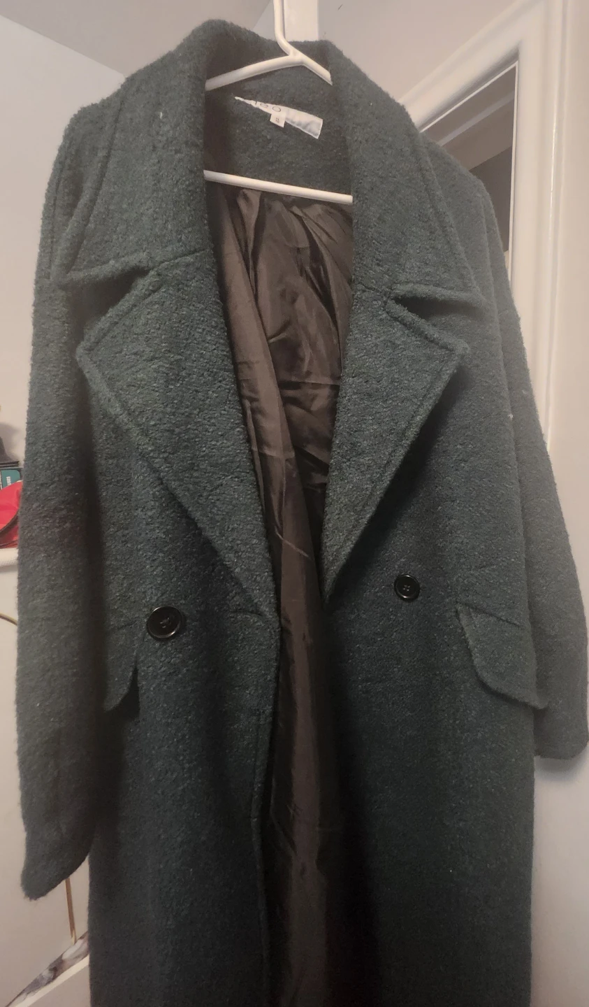Cleo Women's Long Coat - Dark Green