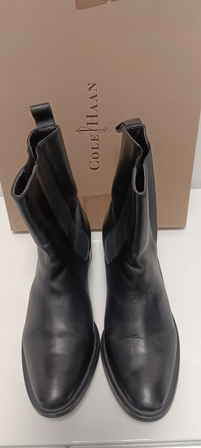 Cole Haan Black Leather Ankle Boots