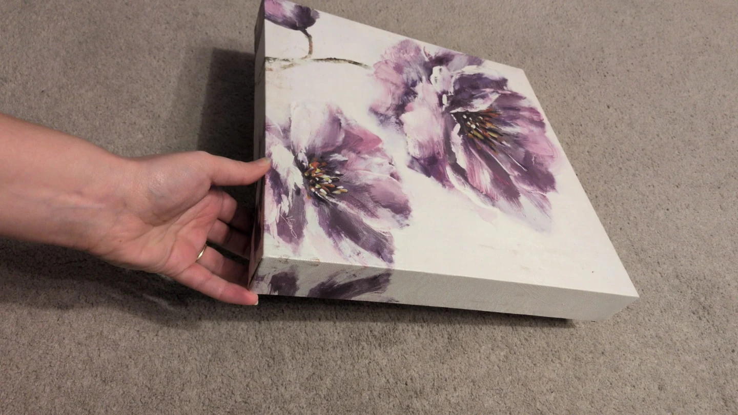 Purple floral small square canvas - PICK UP ASAP! - photo 4