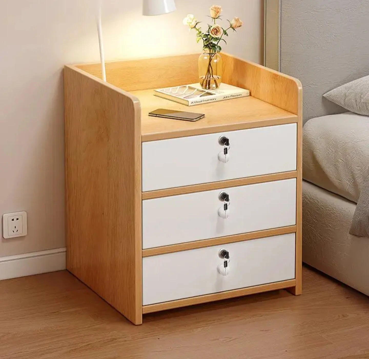 ✨ Modern Nightstand with 3 Drawers ✨ - photo 2