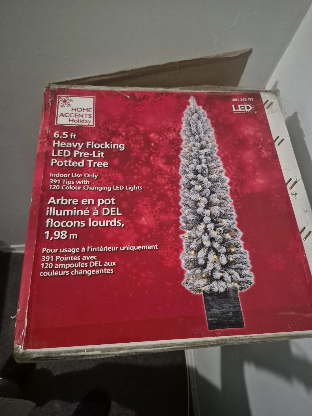 6.5ft Flocked Tree - photo 2