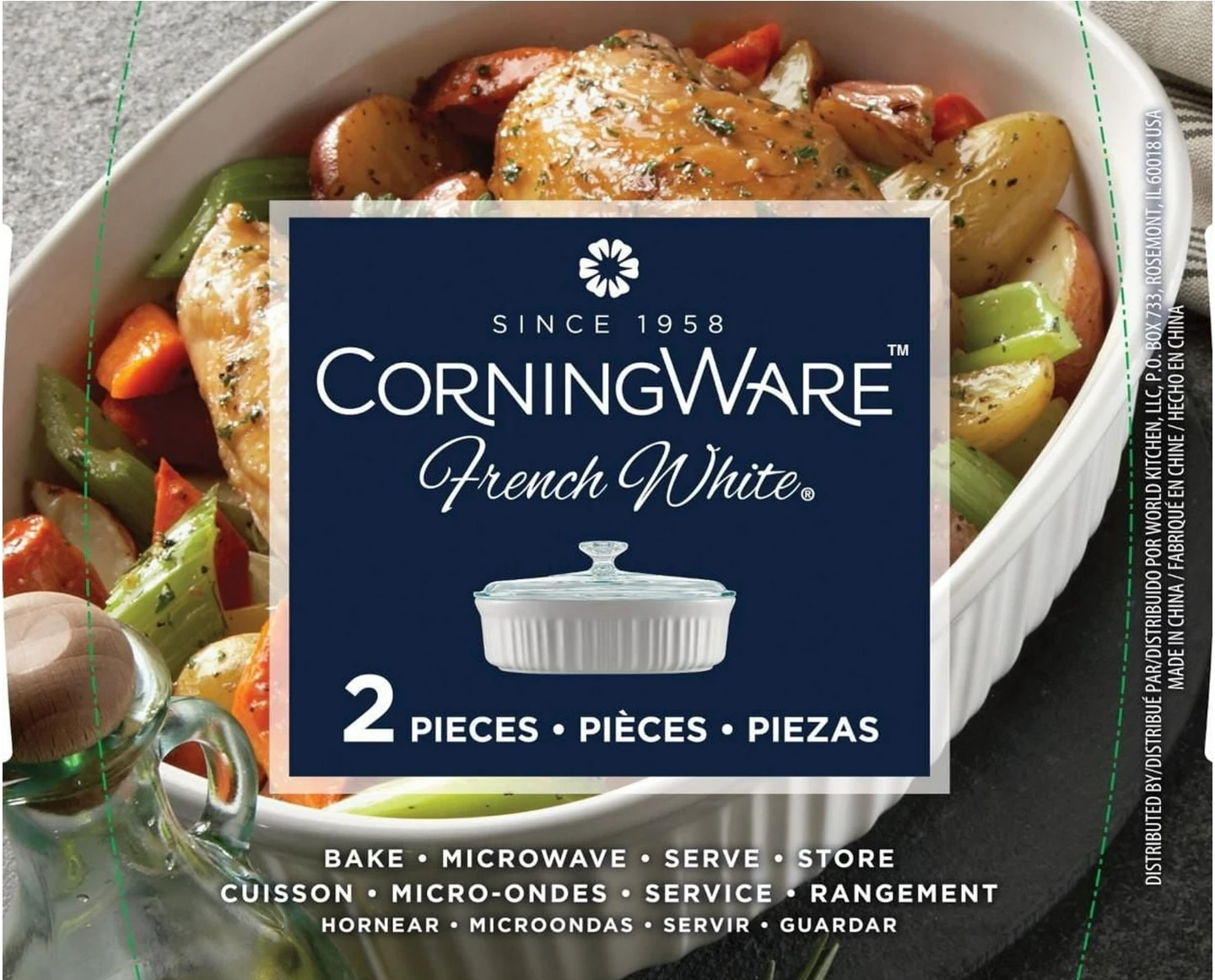 ♦️Moving Sale♦️  CorningWare French White 2-Piece Set - photo 2