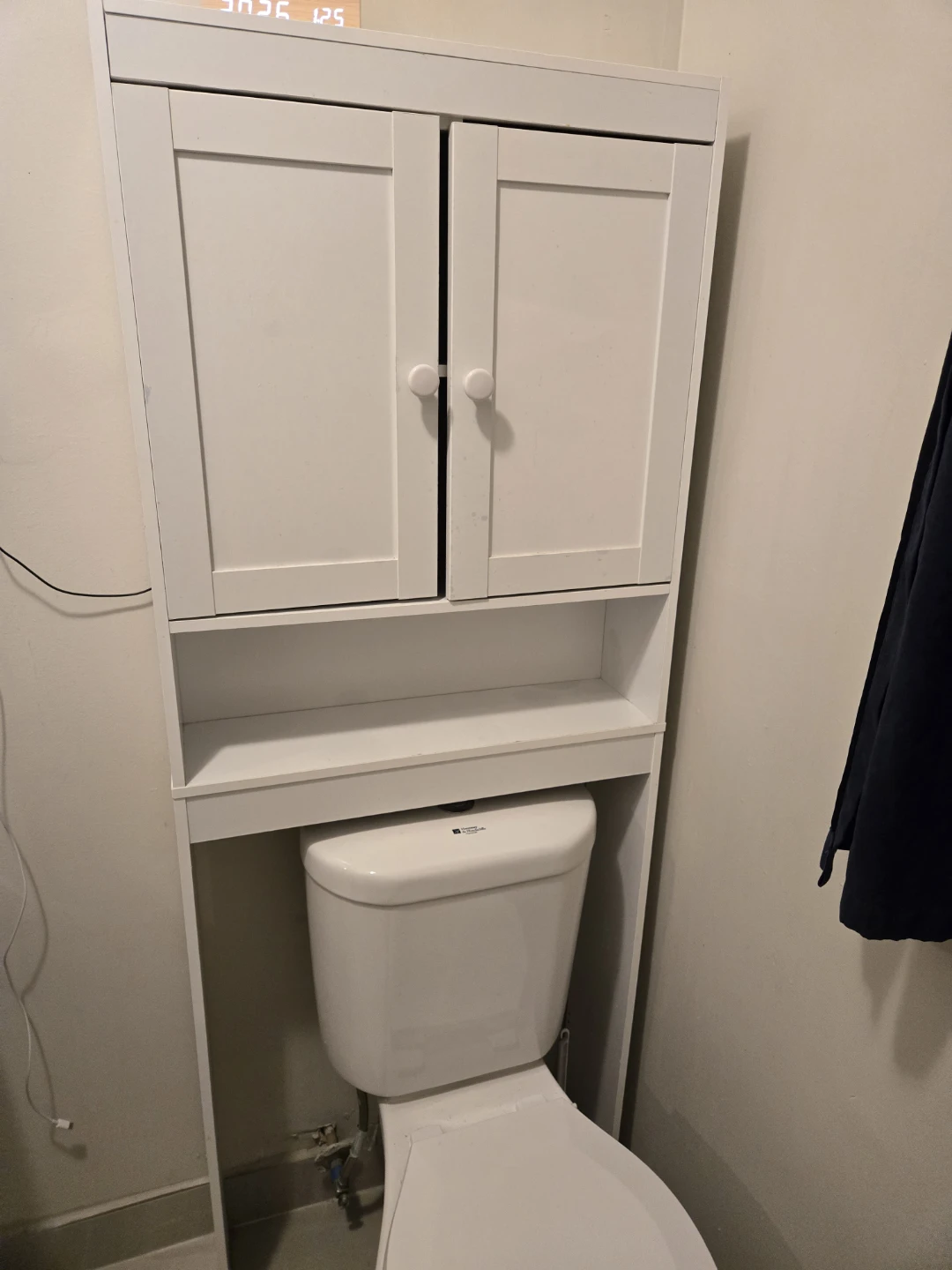 White Over-the-Toilet Storage Cabinet