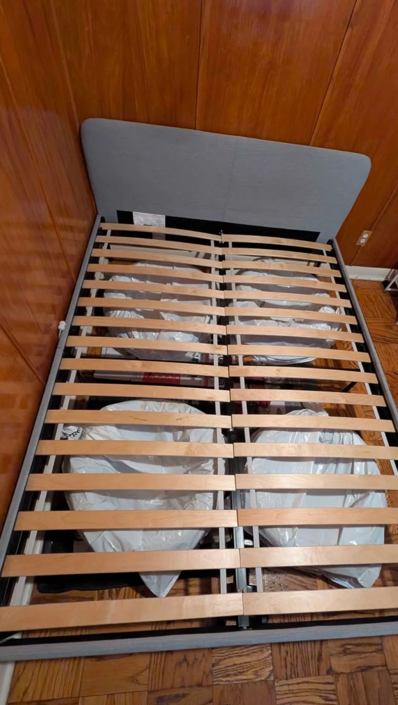 Grey Upholstered Bed Frame