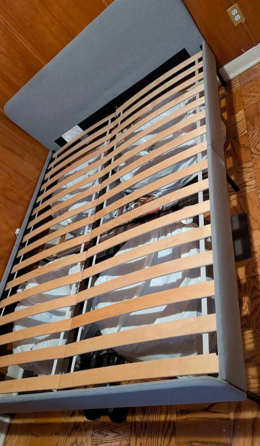Grey Upholstered Bed Frame - photo 3