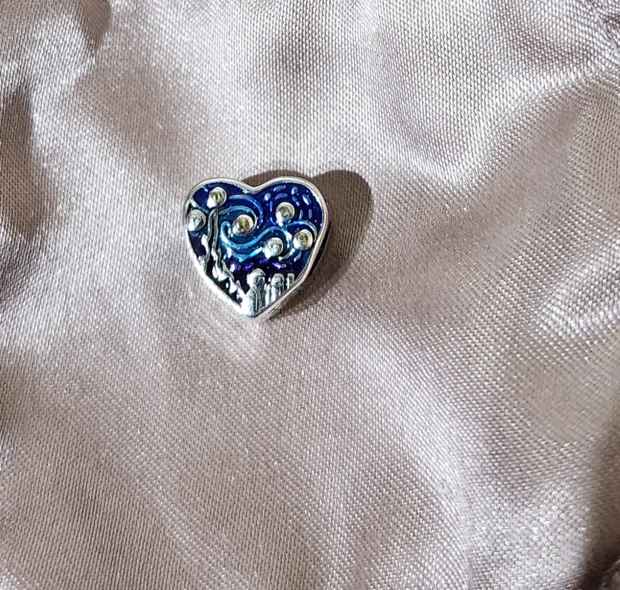 Heart Shaped Starry Night Charm - photo 2