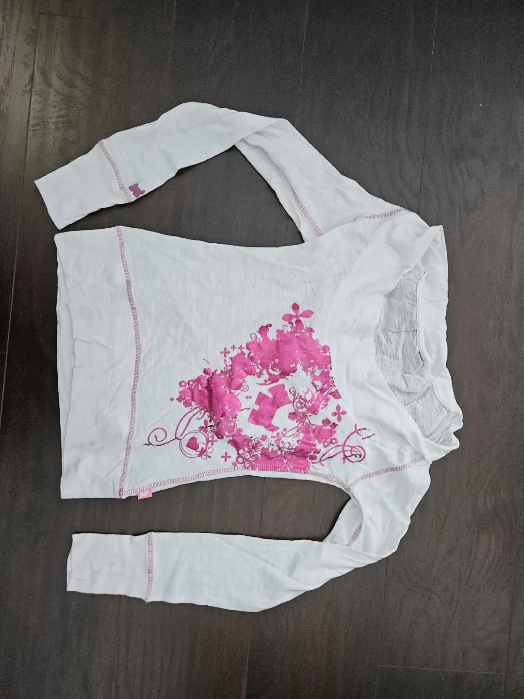Joshua perets White & Pink Floral Top