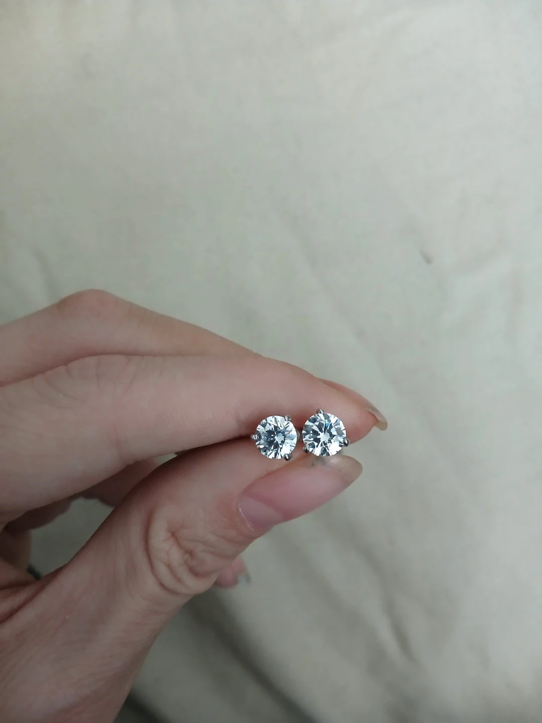925 Silver And Moissanite Screw Back Stud Earrings - photo 5