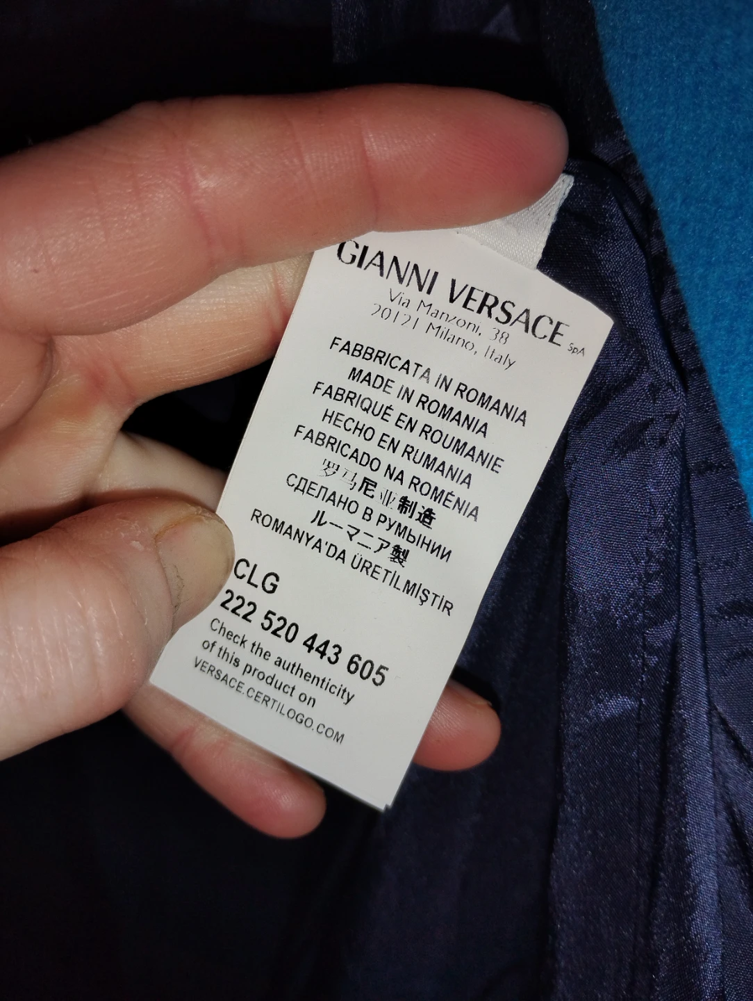 Versace Collection Teal Wool Blend Coat Size 42 - photo 4