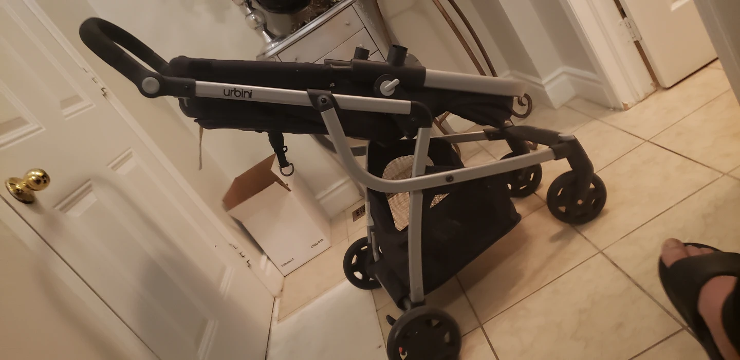 Urbini Stroller - Black and Silver