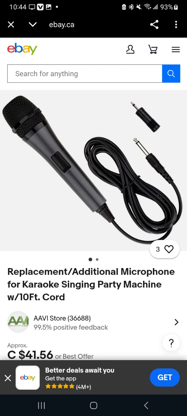 Karaoke Singing Party Microphone w/ 10Ft Cord