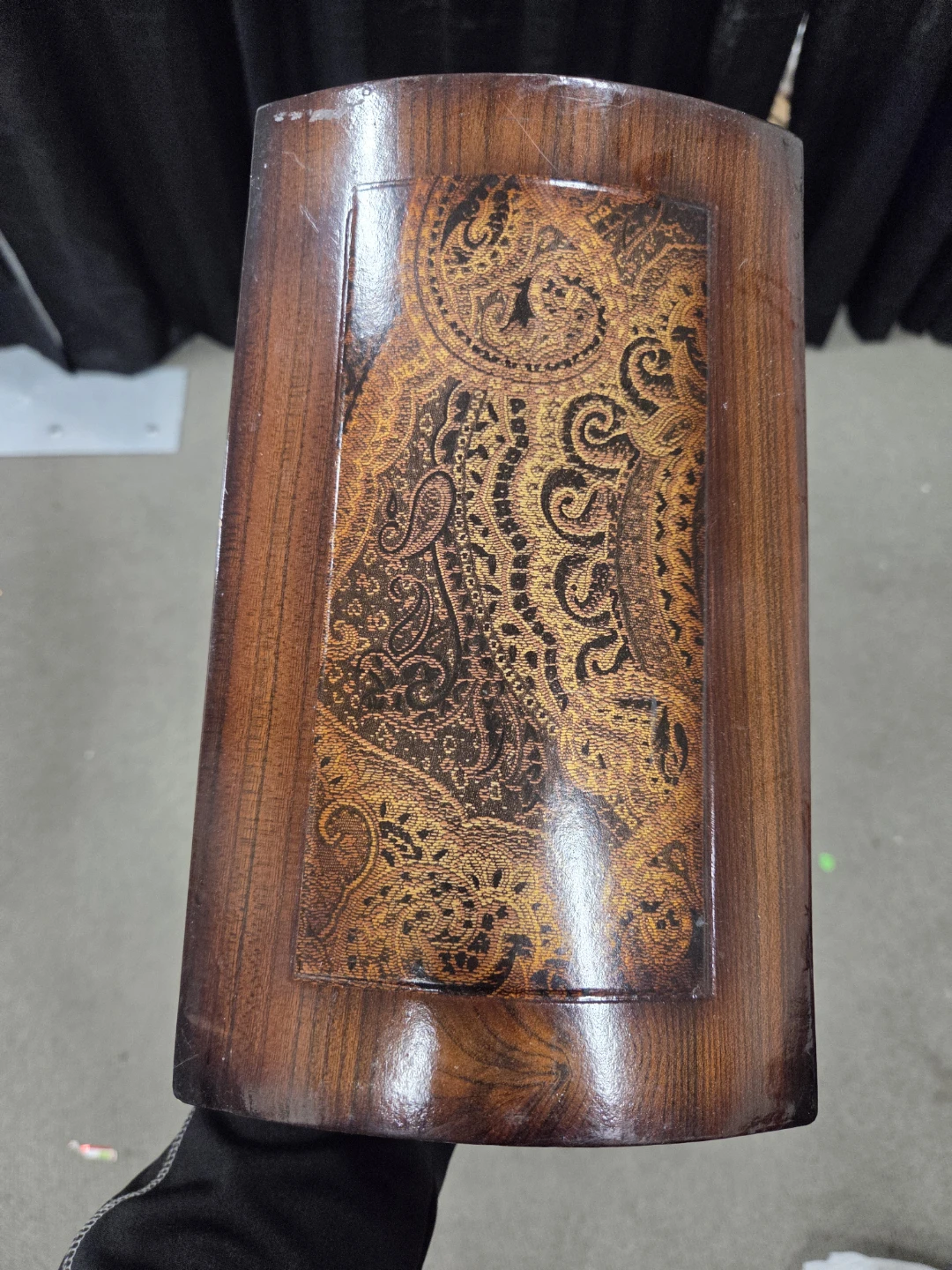 Wooden Decorative Box with Paisley Design - photo 2
