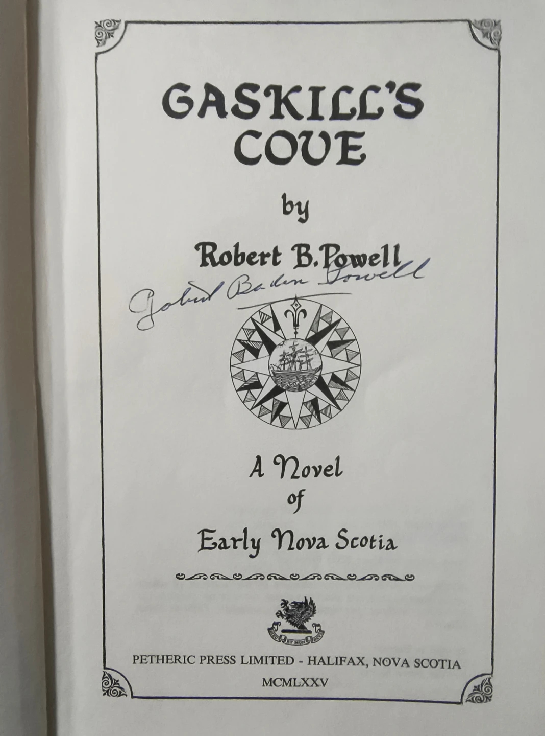 Gaskill's Cove: A Novel of Early Nova Scotia, 1st edition, 1975. - photo 5