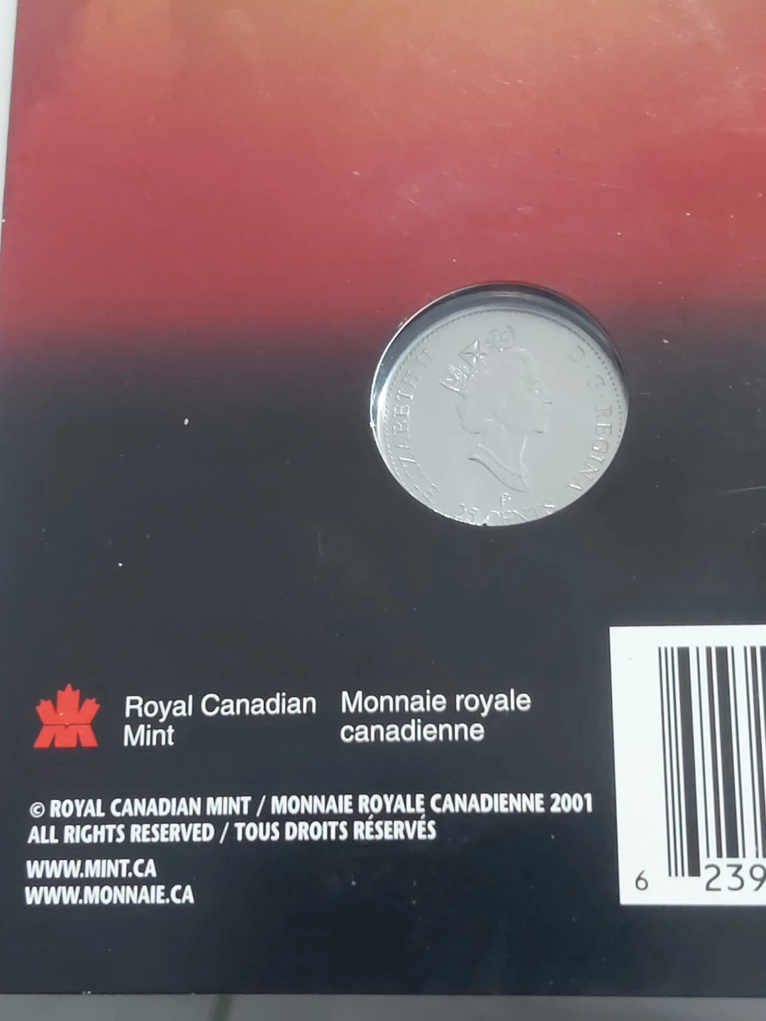 Royal Canadian Mint 2001 25 Cents Coin - photo 4