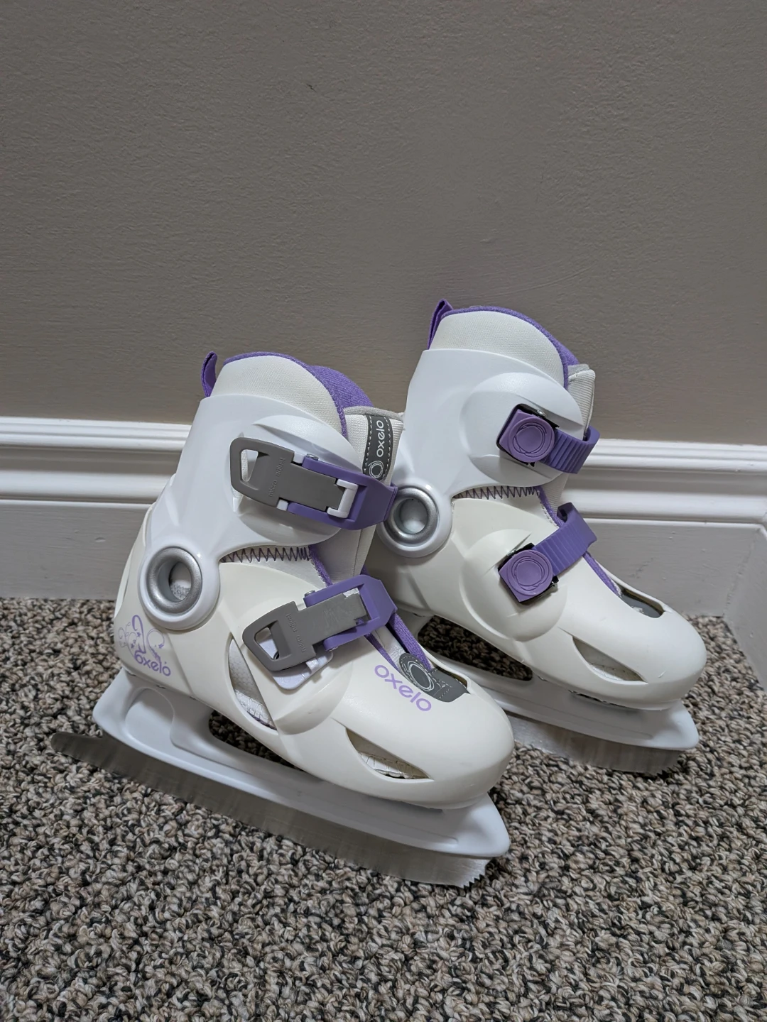 Oxelo Kids' Adjustable Ice Skates 9C-10.5C