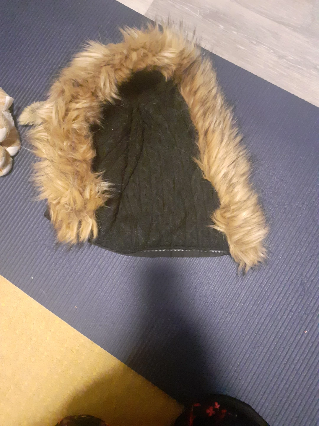 Black Vest with Faux Fur Trim