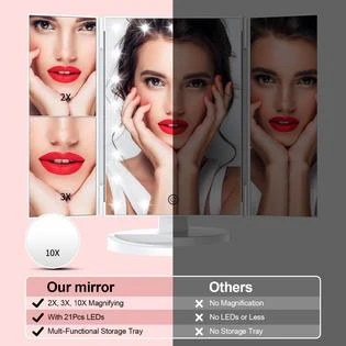 New Eluosin Trifold Lighted Makeup Mirror - photo 2