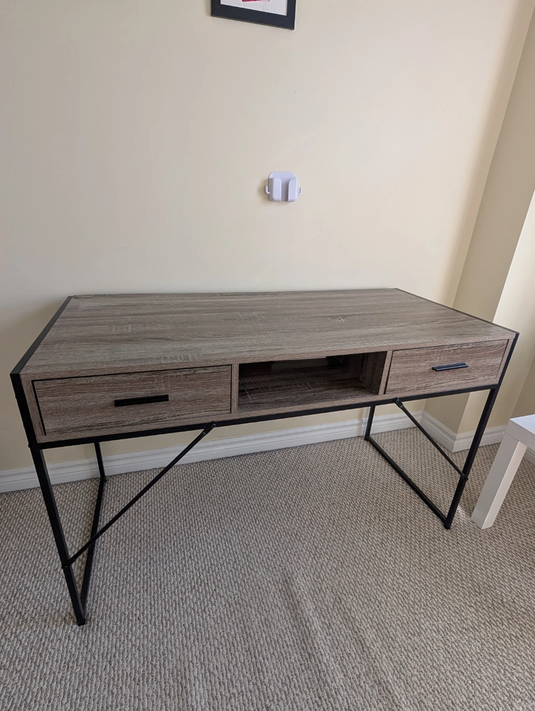 Wood and Metal Desk with Drawers - photo 2