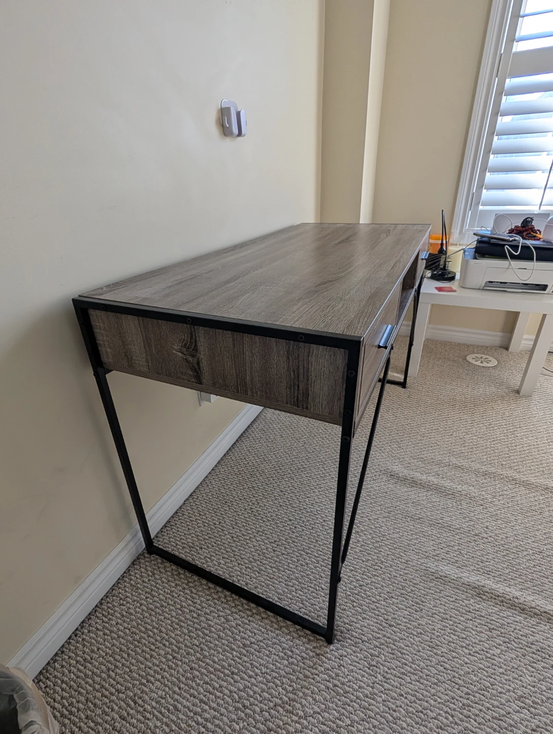 Wood and Metal Desk with Drawers - photo 3