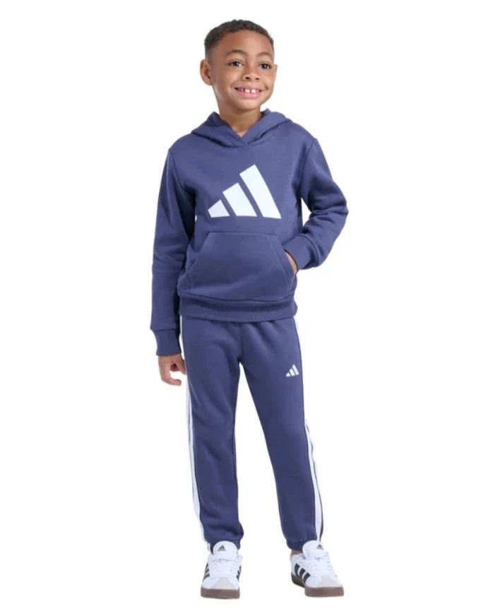 NWT ADIDAS Kids' 2-Piece Long Sleeve Fleece Hooded & Jogger Set