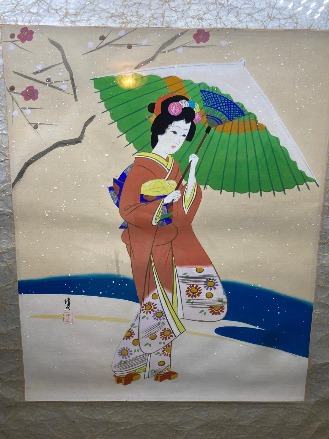 Framed Japanese Woman Print - 24x20 inches - photo 2