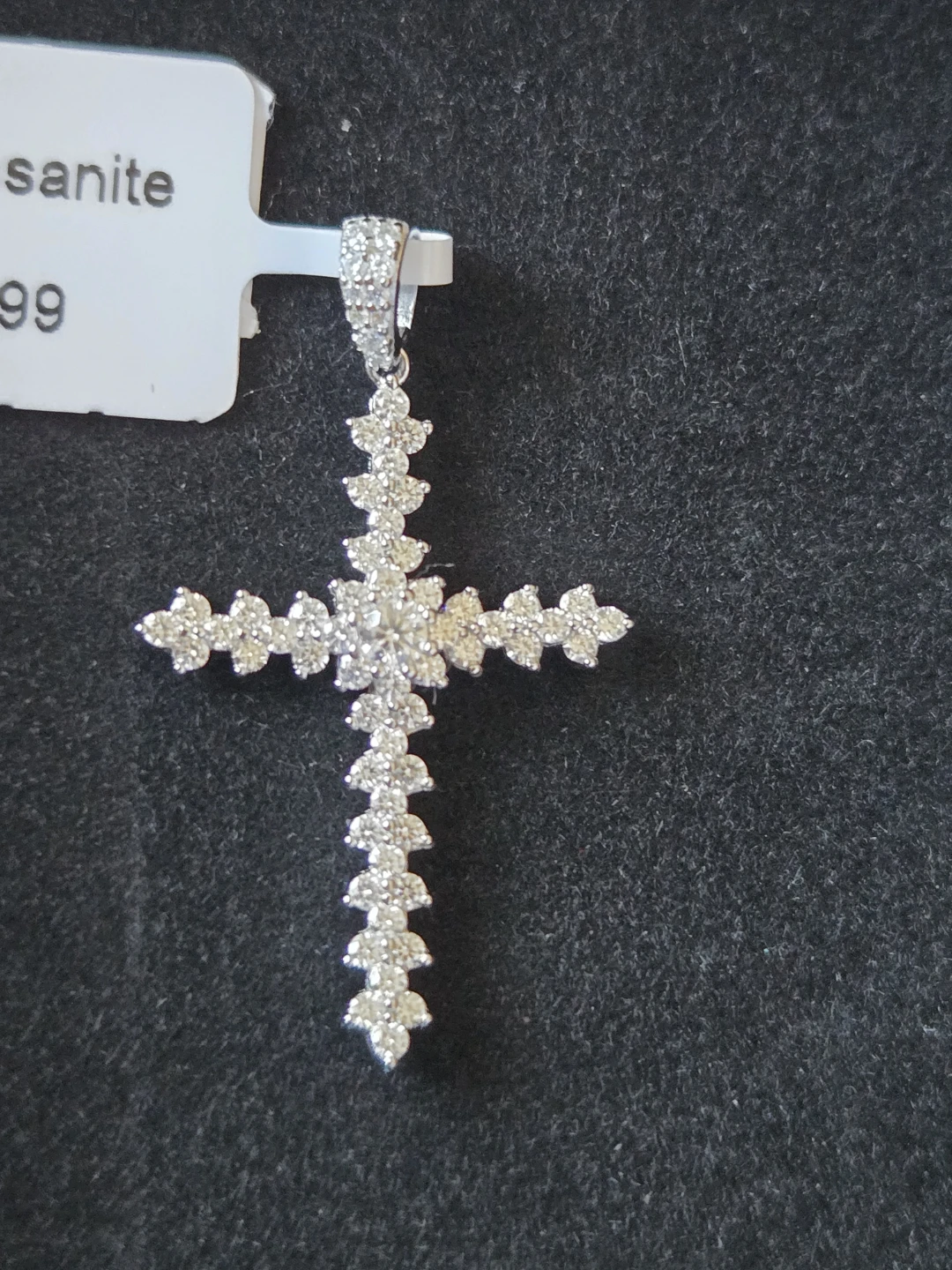 Moissanite Cross Pendant 0.94 CT