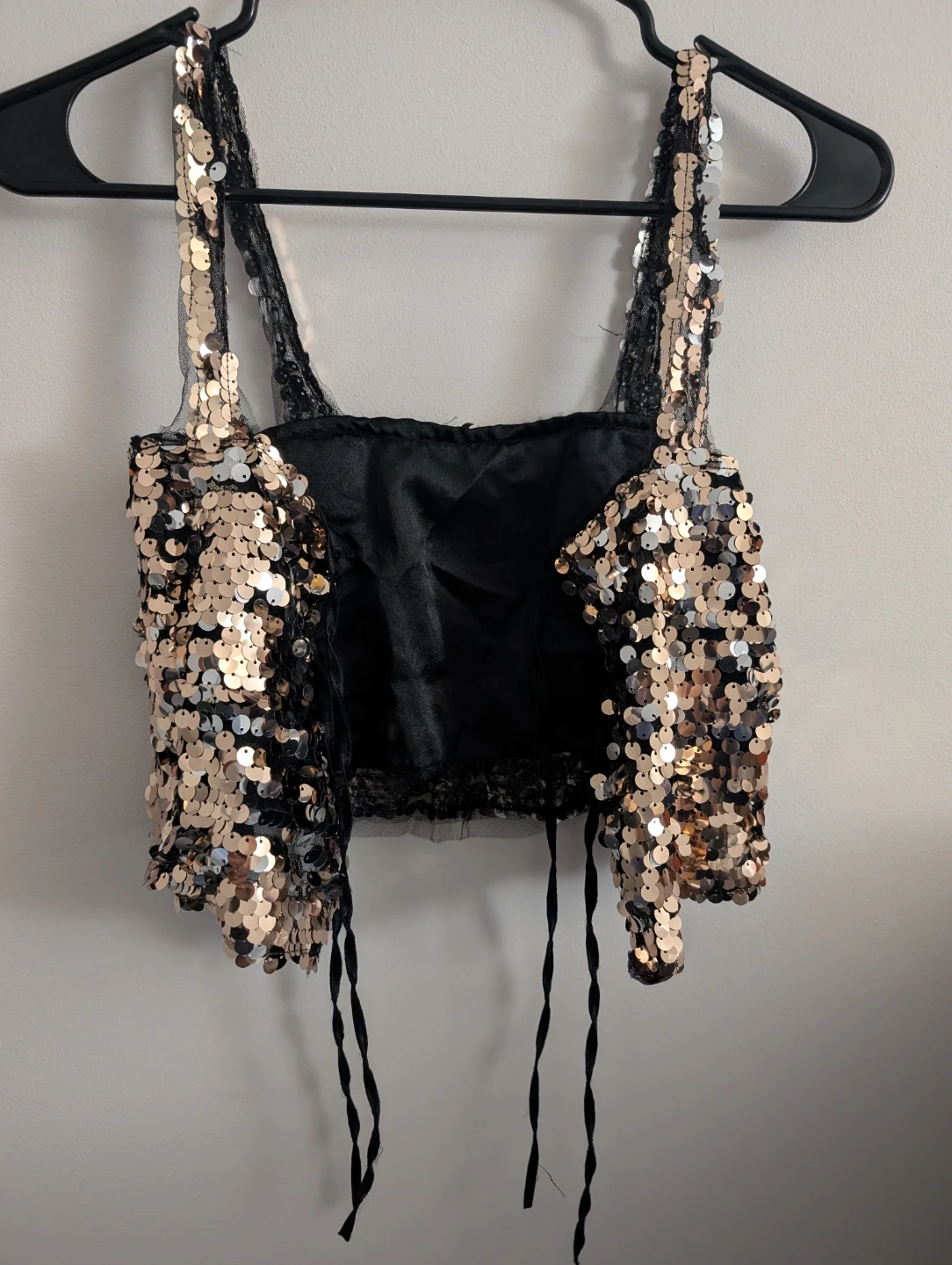 Sequin Cami Top Sexy Top Cropped Tank Party Wear Nightclub Wear - photo 2