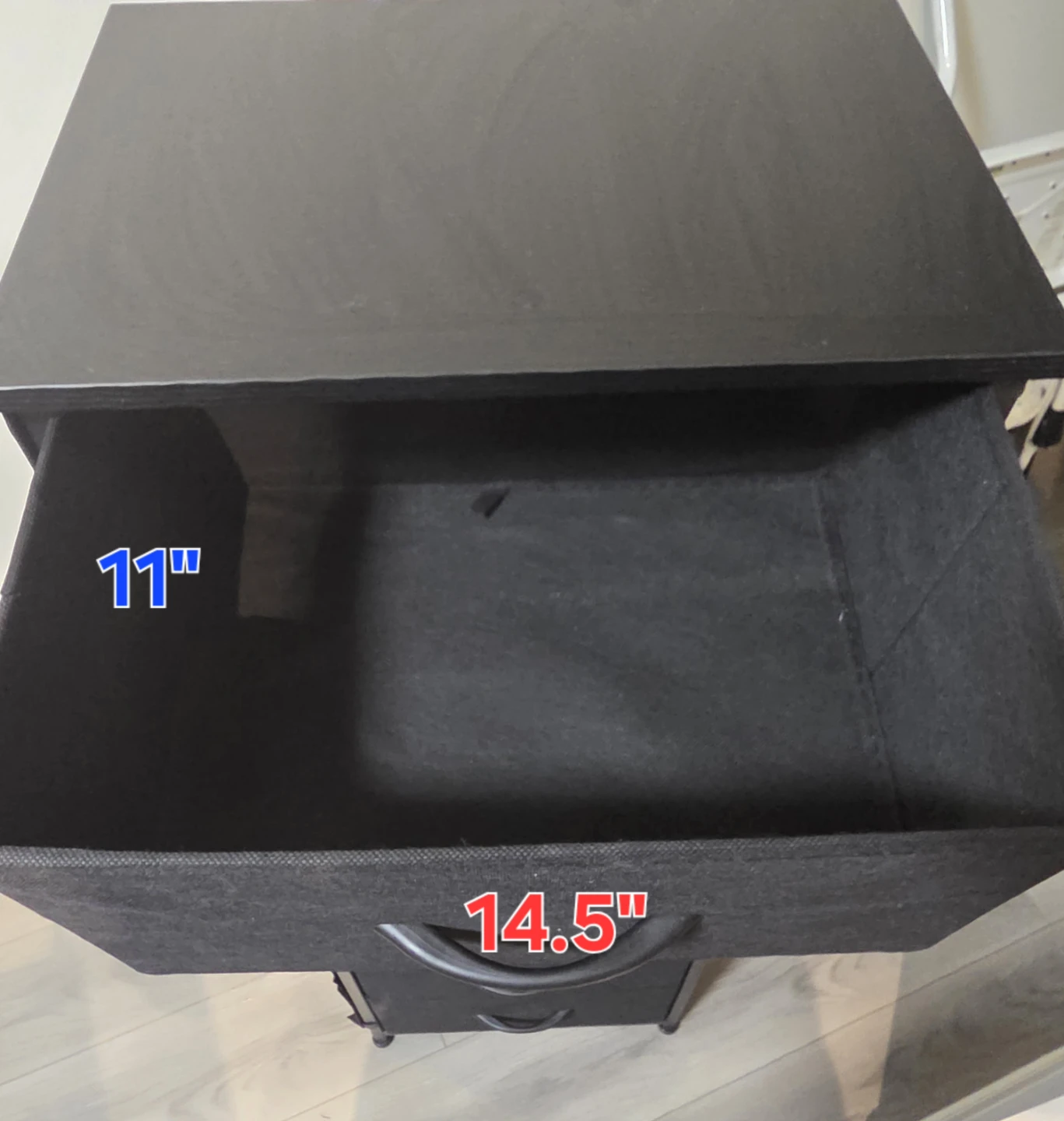 Black 6-Drawer Fabric Dresser - photo 3