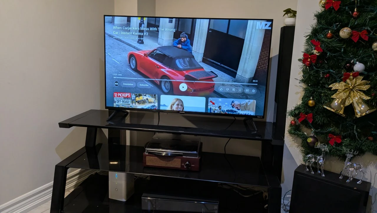 Black Glass TV Stand - photo 2