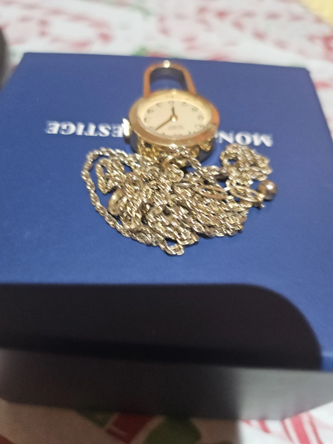 Montega Gold Tone Necklace Watch - photo 3
