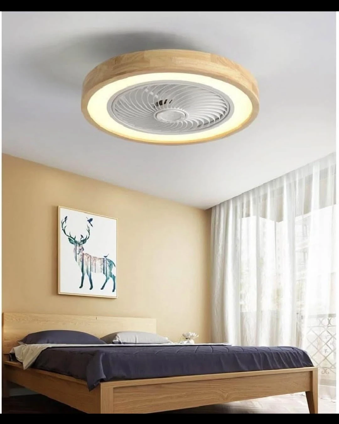 Raw Wood Ceiling Fan with Lights - NEW!