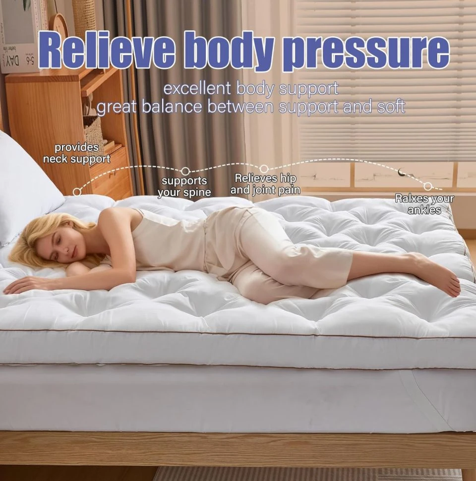 WhatsBedding 4 Inch Mattress Topper 80x60x4 - NEW - photo 4