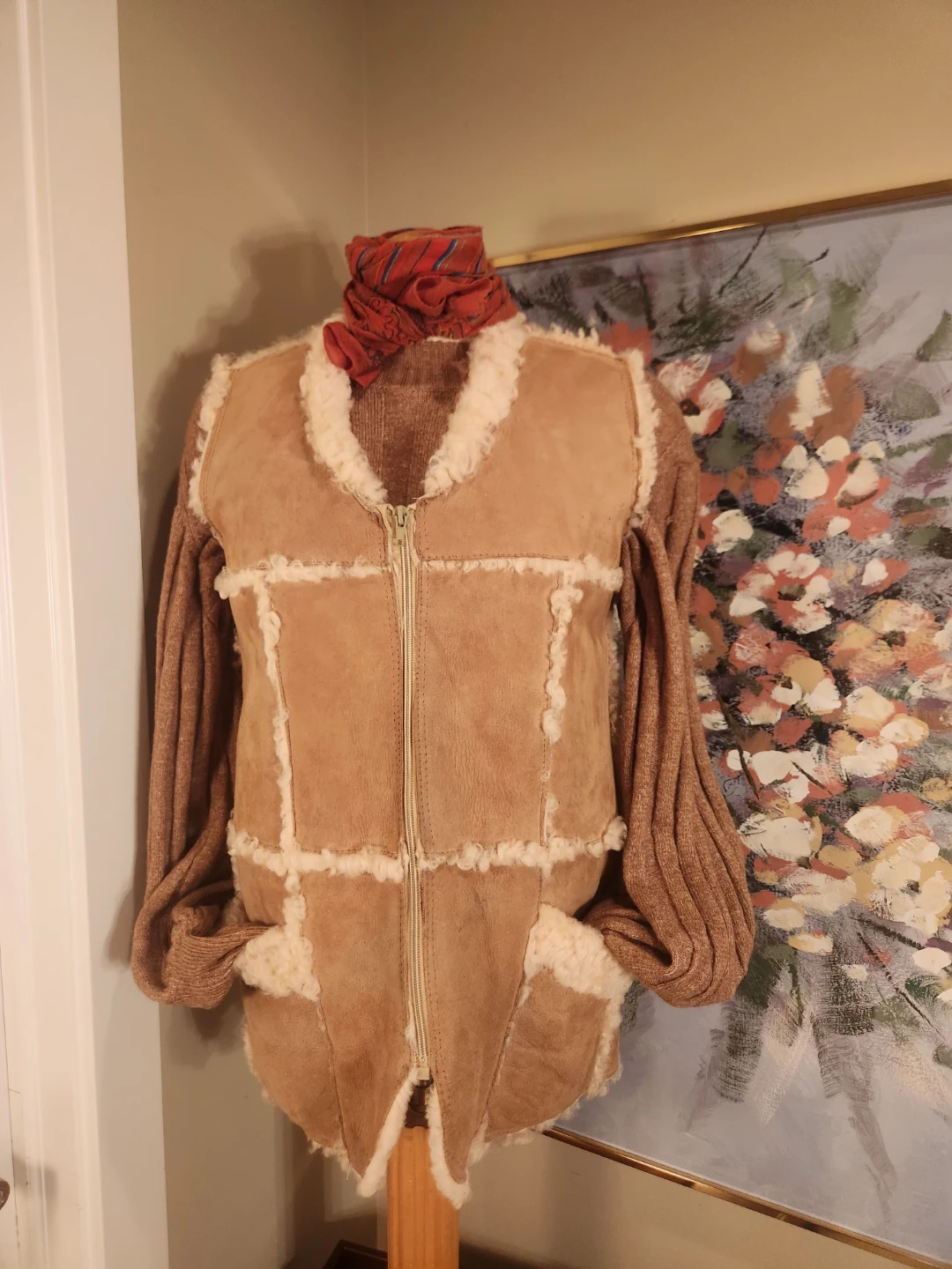 VINTAGE Shearling zipper Vest, excellent quality - photo 5